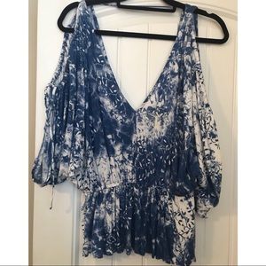 Free people blue floral top
